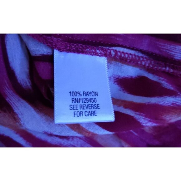 Apt. 9 Women's Pink Orange & Maroon short sleeve blouse size M - Picture 7 of 8